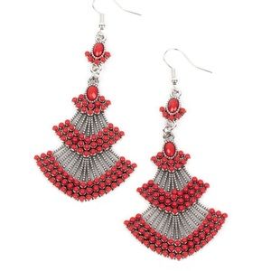 Eastern Expression Red Earring